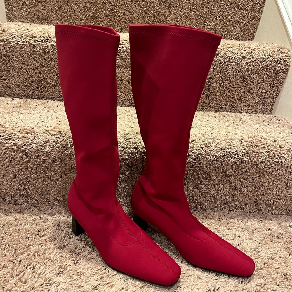 Autonomy by Slinky Brand Red Knee-High Boots